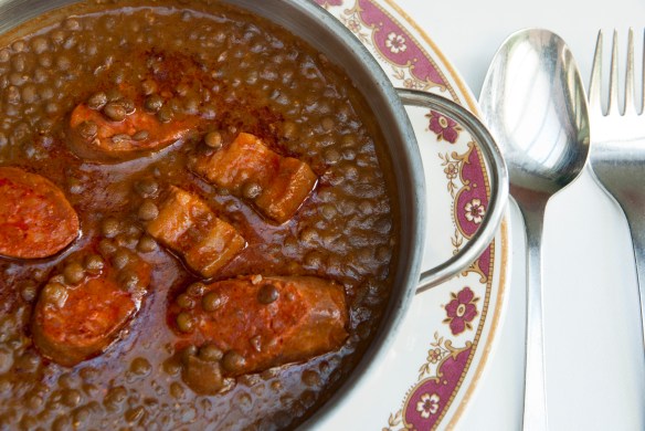 lentejas con chorizo de Leon 