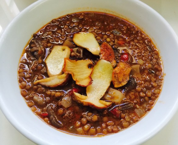 Lentejas con boletus